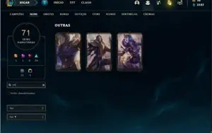 Conta ouro 4 com 105 Champs e 71 Skins + 1 Fragmento
