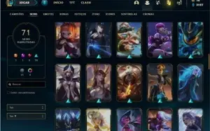 Conta ouro 4 com 105 Champs e 71 Skins + 1 Fragmento