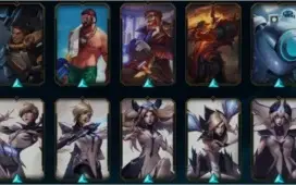 Conta Platina 3 com 261 skins e 30 cromas.