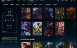 Conta Lol Platina IV + Todos os campeões + 85 skins