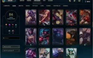 Conta Lol Platina IV + Todos os campeões + 85 skins