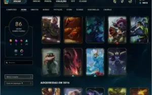 Conta Lol Platina IV + Todos os campeões + 85 skins