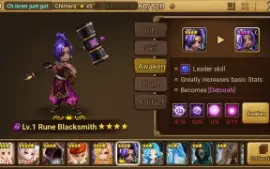 Reroll Summoners War lvl10 com Deborah + Chiwu + Tomoe
