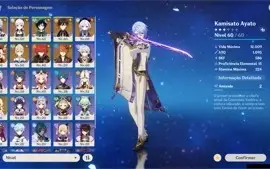 CONTA GENSHIN 9 T5, AYATO, AYAKA, VENTI+, 8 ARMAS T5 AR 43⭐✨