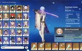 CONTA GENSHIN 9 T5, AYATO, AYAKA, VENTI+, 8 ARMAS T5 AR 43⭐✨