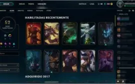 Conta league of legends prata lll com borda gold