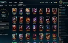 Conta league of legends prata lll com borda gold