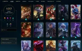 Conta MESTRE League of Legends - 127 Skins
