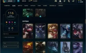 Conta unranked com 116 skins e 150 champs + Kayle Juiza