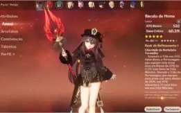 🔥Hutao+Homa+Diluc C1+Jean+Esp. Celest🔥Banner Garantido🔥