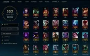 conta lvl 97 Platina na Season 7 Gold em 3 filas na Season 8