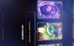 Conta LoL raríssima com três skins raras do beta