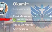 CONTA GENSHIN IMPACT - EULA RAIDEN E MAIS - AR40