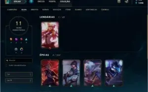 Conta League of Legends Platina 1 Smurf
