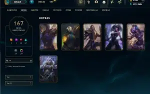 Esmeralda 4 com TODOS os champs e 167 Skins + Kayle Juiza