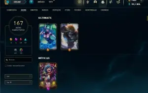 Esmeralda 4 com TODOS os champs e 167 Skins + Kayle Juiza