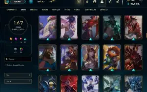 Esmeralda 4 com TODOS os champs e 167 Skins + Kayle Juiza