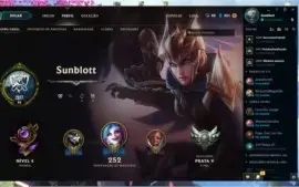 conta do lol com 99 skins
