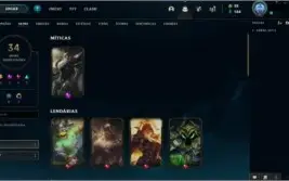 CONTA PLATINA 1 --  34 SKINS(MÍTICAS, LENDÁRIAS E ÉPICAS)