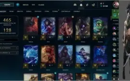Conta Lol Lvl 185 volta para Skin / Sem elo