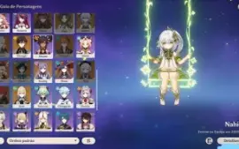Raiden + arma assinatura + Zhongli + Nahida