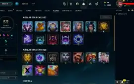 Conta lol handlevel 42, platina 4 com poucos jogos mts skins