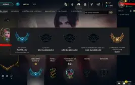 Conta lol handlevel 42, platina 4 com poucos jogos mts skins