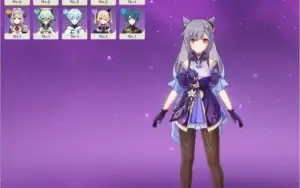 Genshin Impact  - Keqing + 9 herois + 3 armas 4* [rank 7]