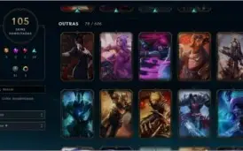 Conta League of Legends 111 Campeões, 105 Skins