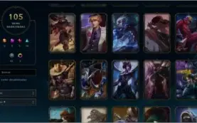 Conta League of Legends 111 Campeões, 105 Skins