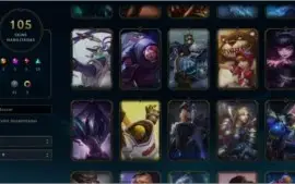 Conta League of Legends 111 Campeões, 105 Skins