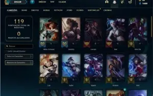 Conta bronze 4 com 9 Skins e 41 Champs