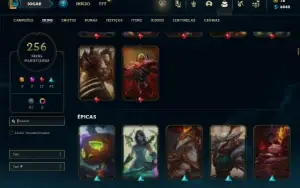 Ferro 1 com TODOS os Champs (120 Maestrias 7) e 256 Skins