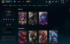 Conta lol 126 skins faltando 1 campeão Platina 2 DESAPEGO