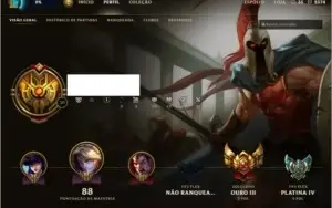 Conta ouro 3 solo , Platina 4 Flex Com skins