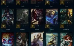 Conta unranked, level 30, com skins tops