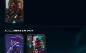 Conta unranked, level 30, com skins tops