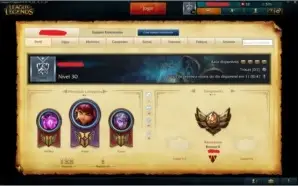 Conta Bronze II, com 44 Campeões e algumas Skins