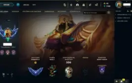 Conta de LOL Diamante 4 com quase 200 skins.