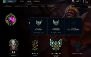 CONTA LOL PLATINA 3 (FULL SMURF)