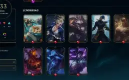 conta LOL, platina IV, 133 SKINS, 3 ultimate