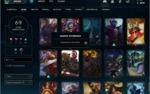 conta lol 130 champ 70 skins
