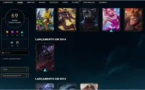 conta lol 130 champ 70 skins