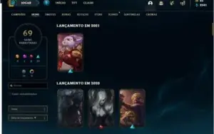 conta lol 130 champ 70 skins