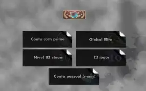 CSGO PRIME, Global Elite, Steam Level 10, 13 jogos
