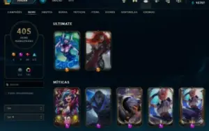 Conta LoL/MMR Mestre/Full Champs/Skins: 404/Ícones: 609