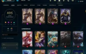 Conta LoL/MMR Mestre/Full Champs/Skins: 404/Ícones: 609