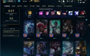 Platina 4 com TODOS os champs e 149 Skins ( Nivel 394 )