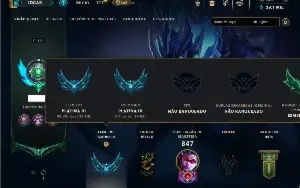 Platina 4 com TODOS os champs e 149 Skins ( Nivel 394 )