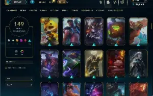 Platina 4 com TODOS os champs e 149 Skins ( Nivel 394 )